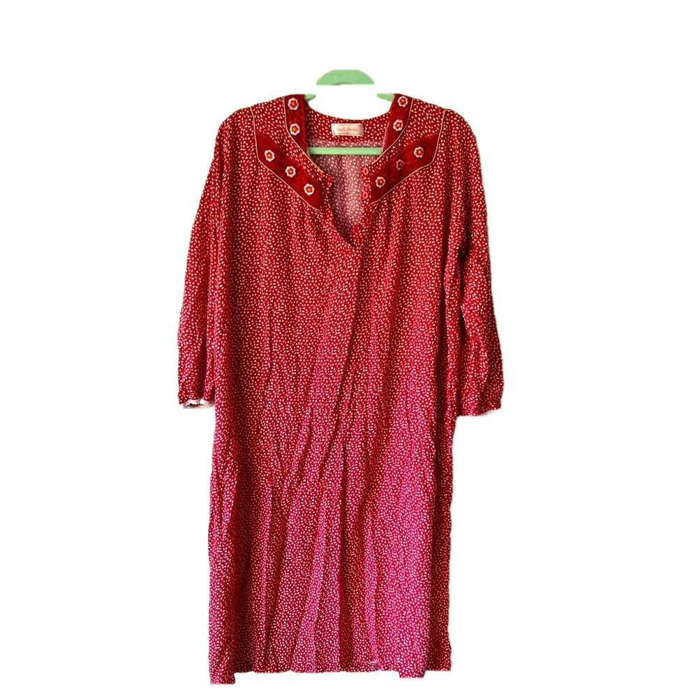 Qunfei Fashion Women’s Long Sleeve Embroidered Dress